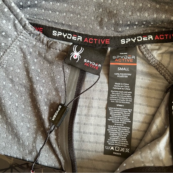 NWT | Spyder | Grey Active 1/4 Zip Sweater | Men’s Small - Picture 3 of 12